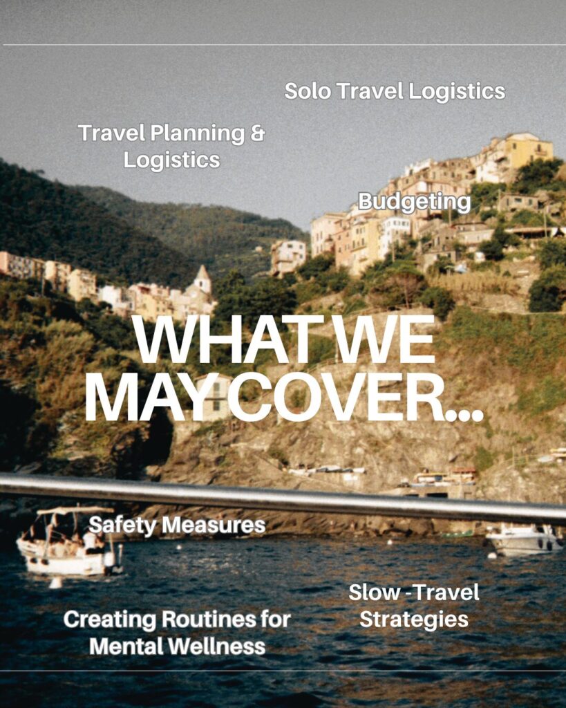 topics to cover - travel coaching